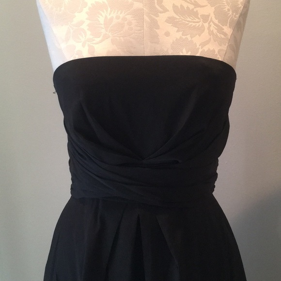 White House Black Market Strapless Black Dress - Picture 1 of 3